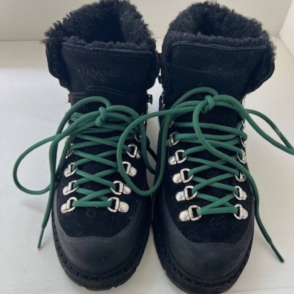 Women's Diemme Black Shearling Lined Boots - Size 40 - Picture 2 of 7